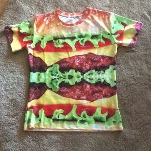 HAMBURGER print T~ Shirt SZ~ M